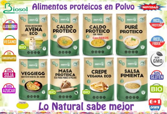 Preparados en polvo ricos en proteina 